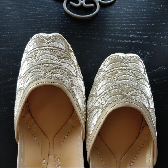 New 2018 ! Soft Light Golden Jutti - Picture 2 of 6